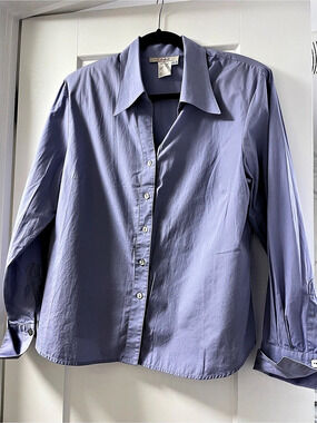 COMO Cotton Button Down Shirt in Lavender